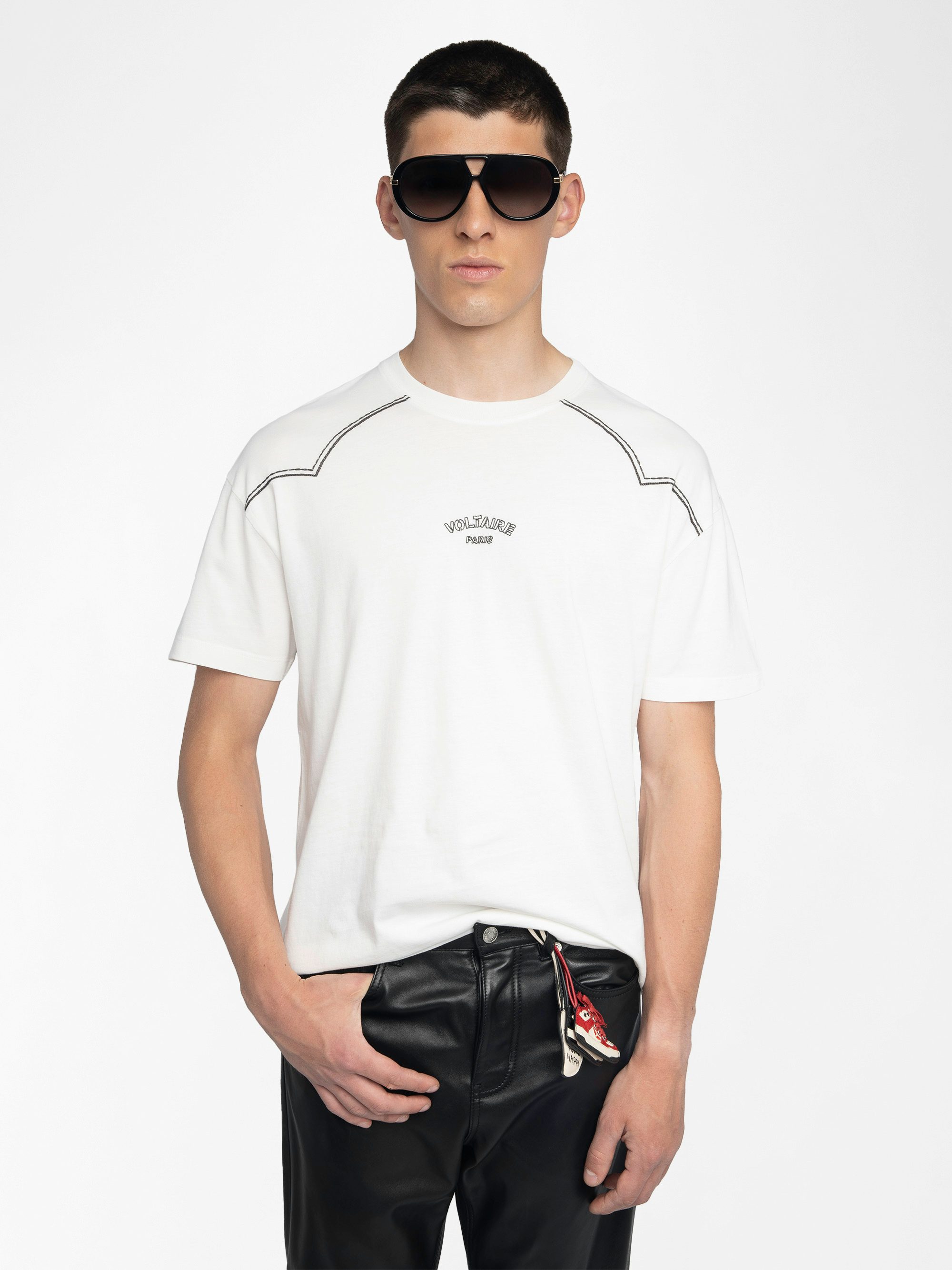 Toddy T-shirt - Loose-fitting short-sleeve T-shirt with western cut-outs.